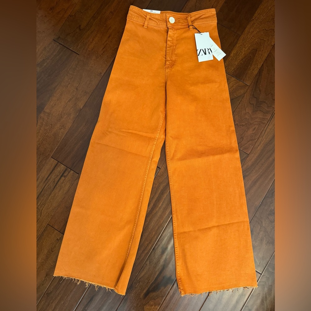 Zara The Marine Straight - Orange Jeans